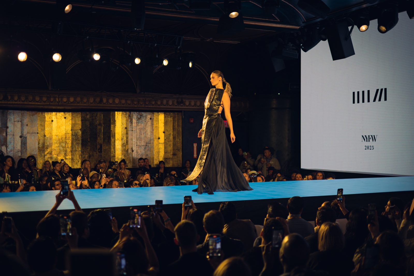 Model on the New York Fashion Week runway
